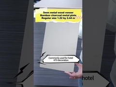 Διακόσμηση PVC Μπαμπού Ανθρακούχο ξύλινο μεταλλικό τοίχωμα υψηλής πυκνότητας εσωτερικά τοίχωμα