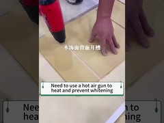 Σχοινιά και γωνιακή κάμψη των πλακών φινίρισμα ξύλου