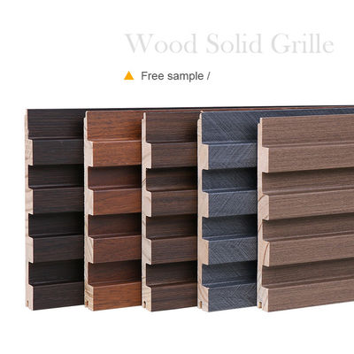 Solid Wood Grille Grooved WPC Fluted Panel Exterior OEM ODM