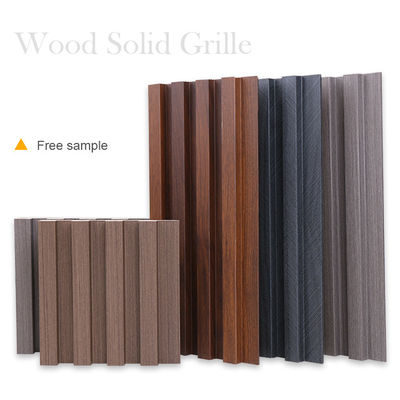 Solid Wood Grille Grooved WPC Fluted Panel Exterior OEM ODM