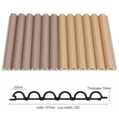 Environmentally Friendly Moisture proof Curved WPC Wood Panel 15mm Wall Panel