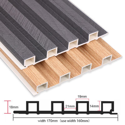 Customized Wood Plastic Grille Wall Panel Fluted WPC 1220*3000mm