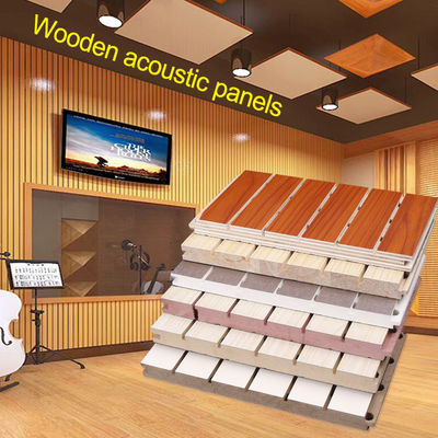 Wooden Acoustic Panels Fireproof Ceramic Aluminum Perforated Solid Wood Multi-Layer Conference Room