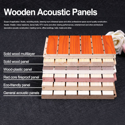 Wooden Acoustic Panels Fireproof Ceramic Aluminum Perforated Solid Wood Multi-Layer Conference Room
