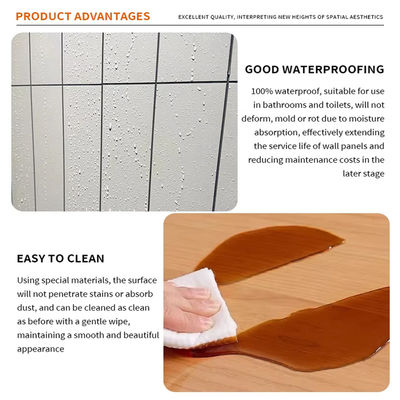 Spc Wall Panels New Trend 600*2440mm Waterproof  Stone Plastic Siding Eco-Friendly Interior Decorative For Panels Bathroom And Shower