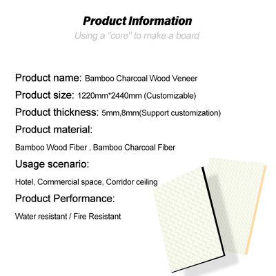 New Design Bamboo Charcoal Wood Veneer Waterproof And Moisture-proof Interior Decoration Board For Corridor Ceilings