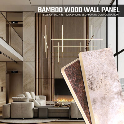 Wood Grain PVC Wall Panel For Interior Decoration Commercial Project Factory Supply Bamboo Fiber Wall Panel