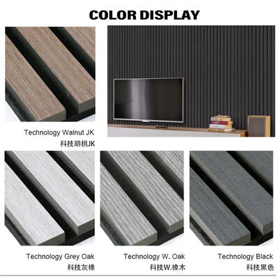Acoustic Wall Panels MDF Polyester Fiber Soundproof Panels Wood Slat Acoustic Wood Panels