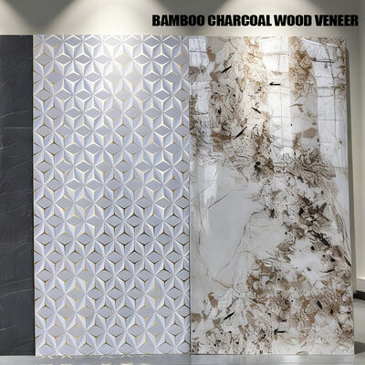 1220*2440mm Marble Wall Panel Waterproof Decoration Board Bamboo Fiber Wall Panel