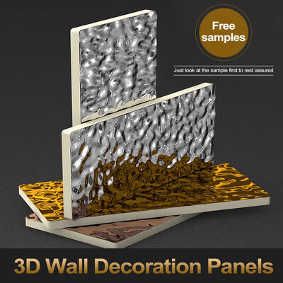 3D Water Ripple Series KTY Club Ceiling & Wall 5mm/mm Decorative Board Bamboo Charcoal Wall Board