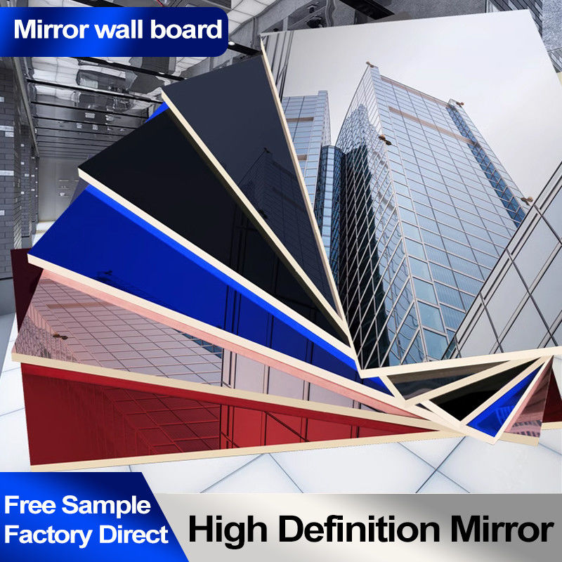 5mm Mirror PET Wall Panel Waterproof Bamboo Charcoal Wood Veneer
