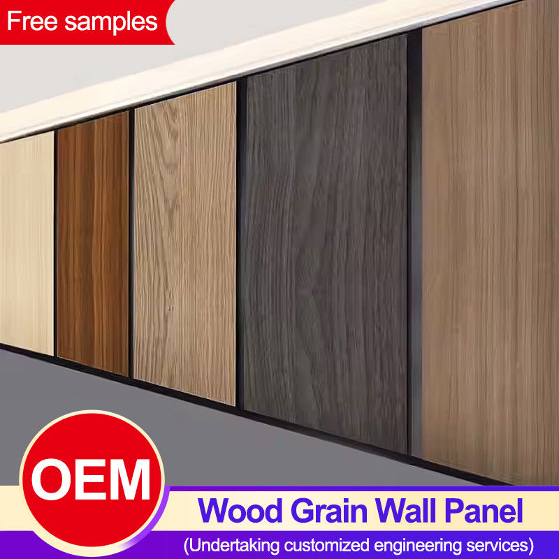 Wood Grain Wall Panel Bamboo Charcoal Wood Veneer TV Background Wall