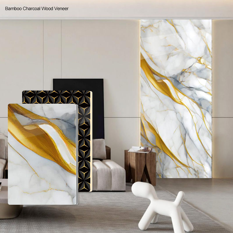 Source Factory Wood Veneer Panel Bamboo Wood Fiber Waterproof Environmental Protection Siding Interior Decoration For Hotel