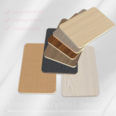 8mm PVC τοίχωμα επιφάνεια διακοσμητική πυρόστατη ξύλινη επένδυση μπαμπού ίνες Seamless τοίχωμα