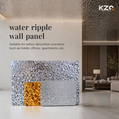 3D Water Ripple Series KTY Club Ceiling & Wall 5mm/mm Διακοσμητική σανίδα Μπαμπού Γεννήθηκε από κάρβουνο